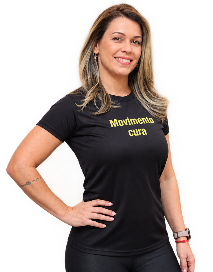 Lya Reis, fisioterapeuta e treinadora de Pilates, no Lya Reis Studio de Pilates em Campo Grande